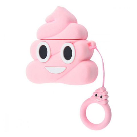Чехол для AirPods 1/2 "Pink poop"